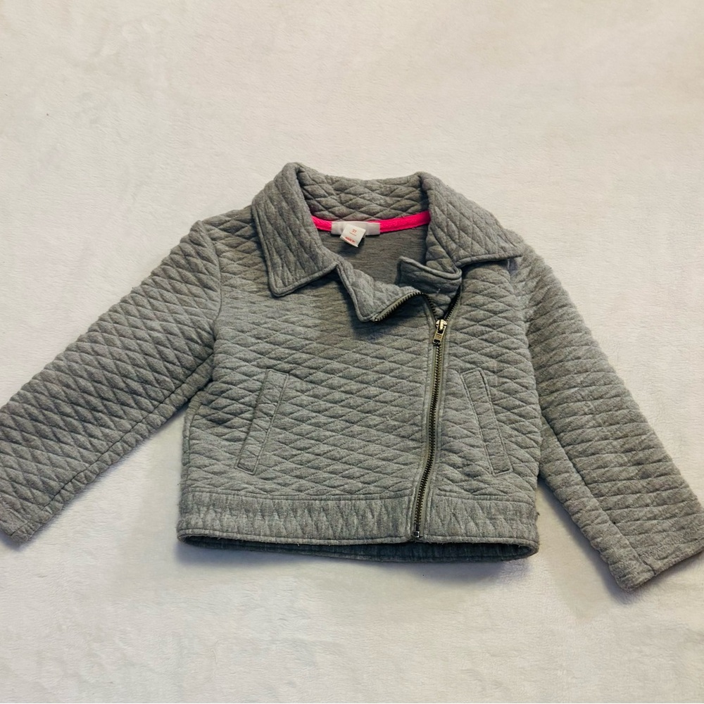 Cat & Jack Gray Quilted Girl’s Jacket NWOT Size 2T